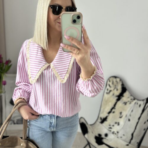 KOSZULA Z KOŁNIERZEM PASKI