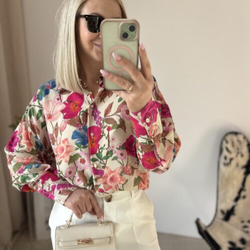 KOSZULA KWIATY RÓŻ